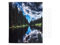 Cortina de Chuveiro Paisagística Impermeável 150x180cm S/MARCA