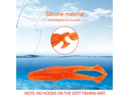 Lure Soft Frog Bait, Lifelike Bionic, Freshwater And Saltwater Universal, 2 Pieces Per Pack, Orange