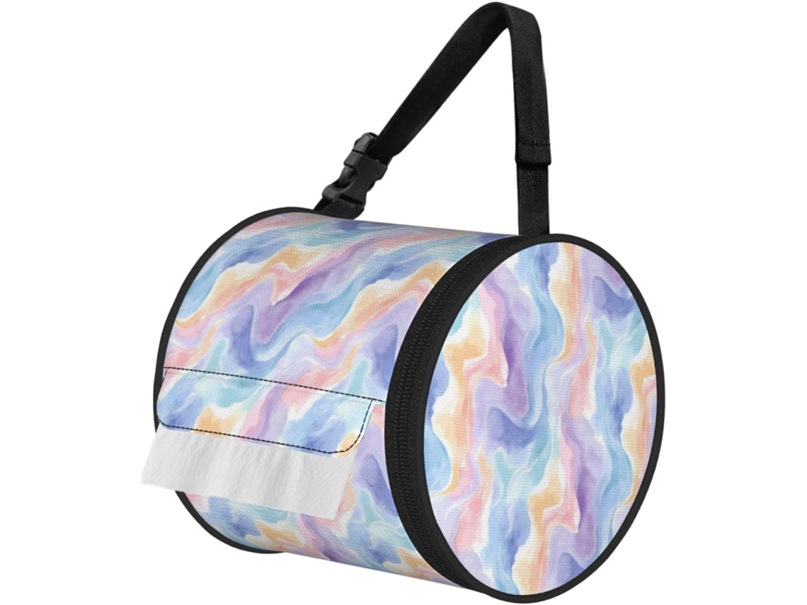 Porta Papel Higiênico Minimalista Tie Dye 1 Para Pendurar, Caixa De Lenços Dobrável Para Banheiros E Carros