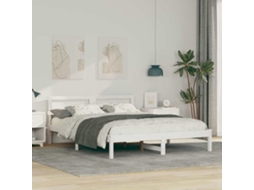 Vidaxl Estrutura da Cama com Cabeceira Branco 140 X 200 Cm