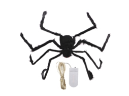 Primerox aranha de Pelúcia Iluminada Grande Preta Assustadora 4.1ft para Decoração de Halloween
