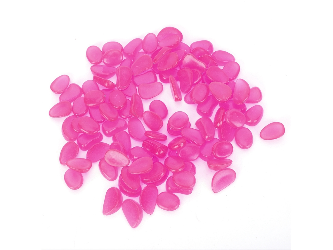 Pedras Luminosas Decorativas Para Jardim E Aquário Cor Roxo