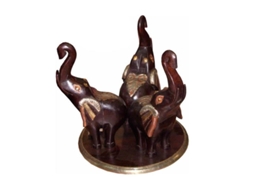 3 Base de mesa de madeira elefante 50x50cm Avb19 Wurko