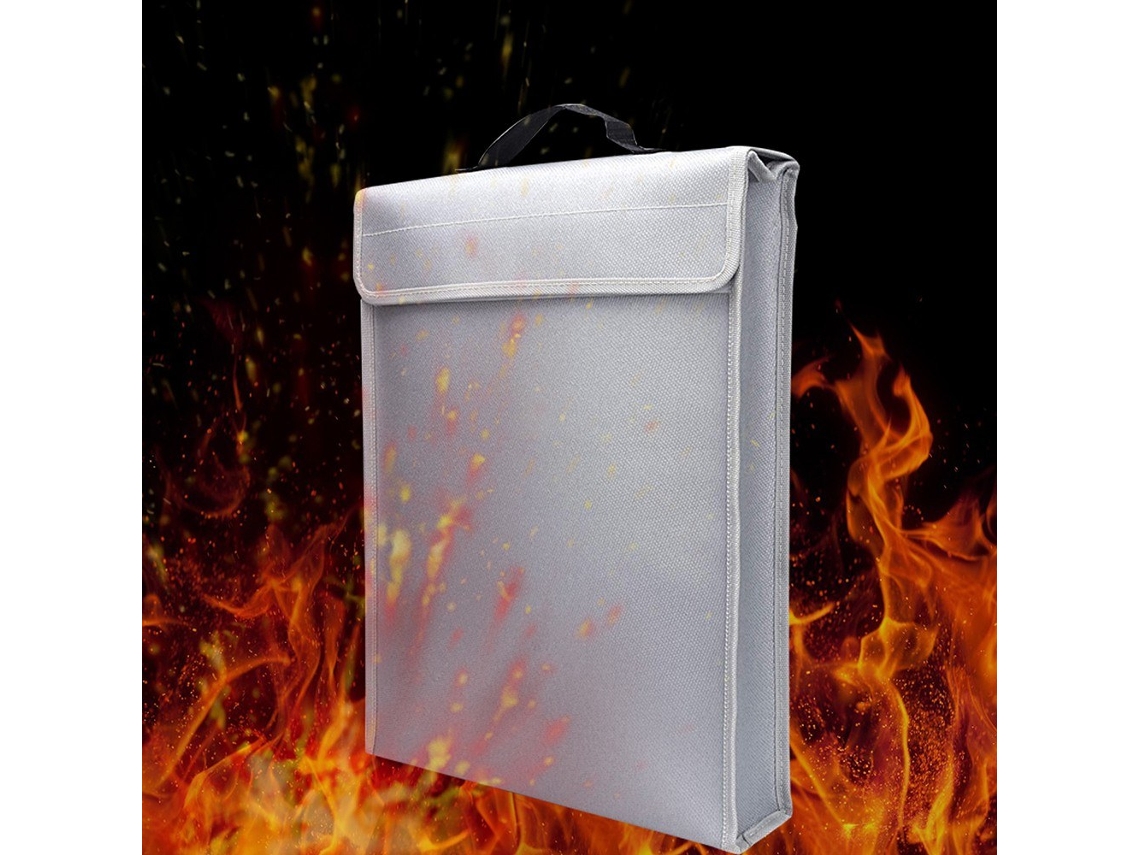 Bolsa À Prova de Fogo Portátil para Documentos Bolsa Segura para Escritório Doméstico 400X300X65Mm