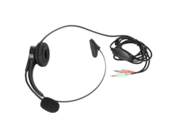 Fone de Ouvido para Call Center com Cancelamento de Ruído, Microfone, Volume Ajustável, 3,5 Mm CHABERLU