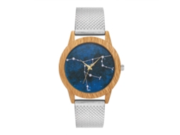 Relógio de pulso Zhoulianfa Constellation Fashion Quartz com pulseira de silicone (prateado)