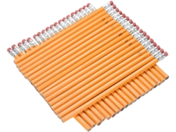 Conjunto De 40 Lápis De Madeira Simples E Práticos Com Borracha Hb Para Meninos E Meninas, Superfície Lisa.