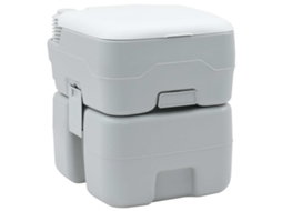 Vidaxl Vaso Sanitário De Camping Cinza E Branco 41,5 X 36,5 X 42 Cm