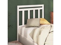 Cabeceira De Cama 96x4x100 Cm Pinho Maciço Branco