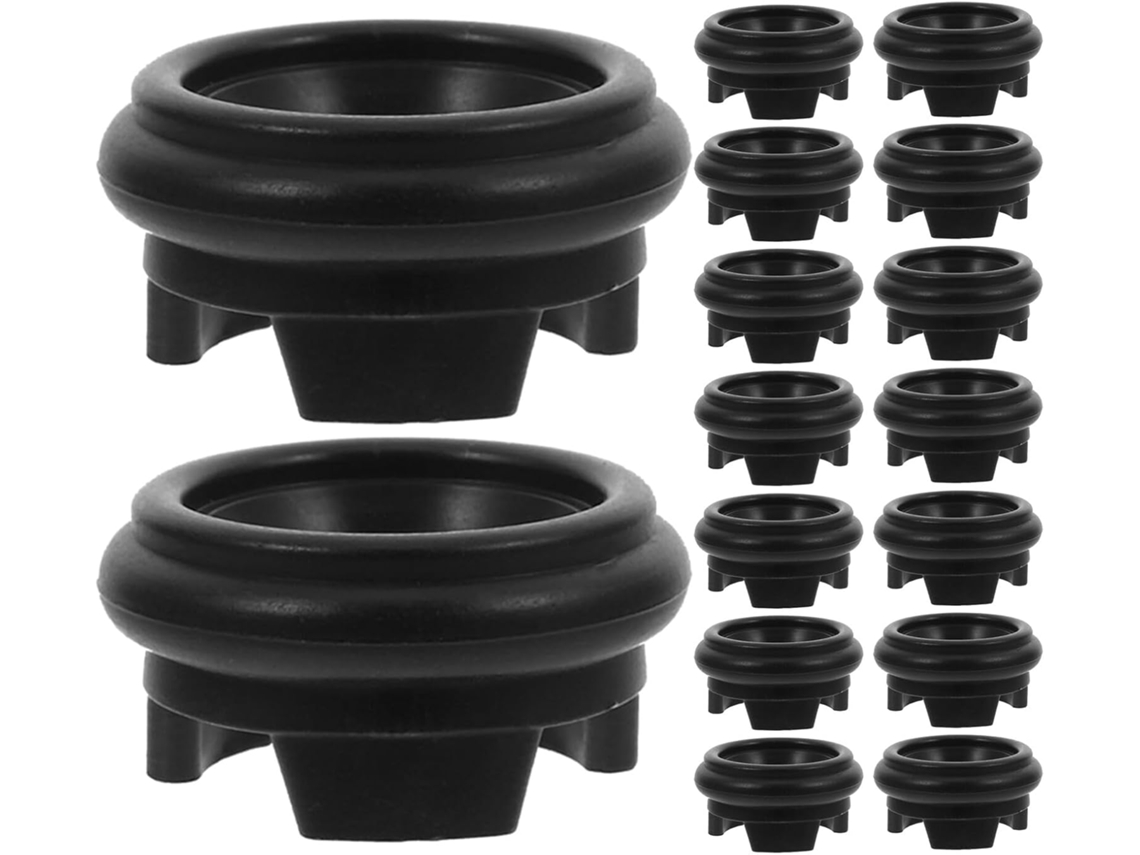 Conjunto 16 Suportes Esféricos Plástico Preto 2 5 Antiderrapantes Exibição Minerais Cristais Bases Decorativas GOKOCO