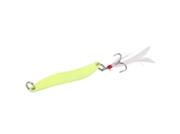 Lure (luminous Spoon, Iron Hook) Willow Leaf Luminous Spoon Iron Hook With Tied Hair Lure Weihai Fishing Tackle Wholesale