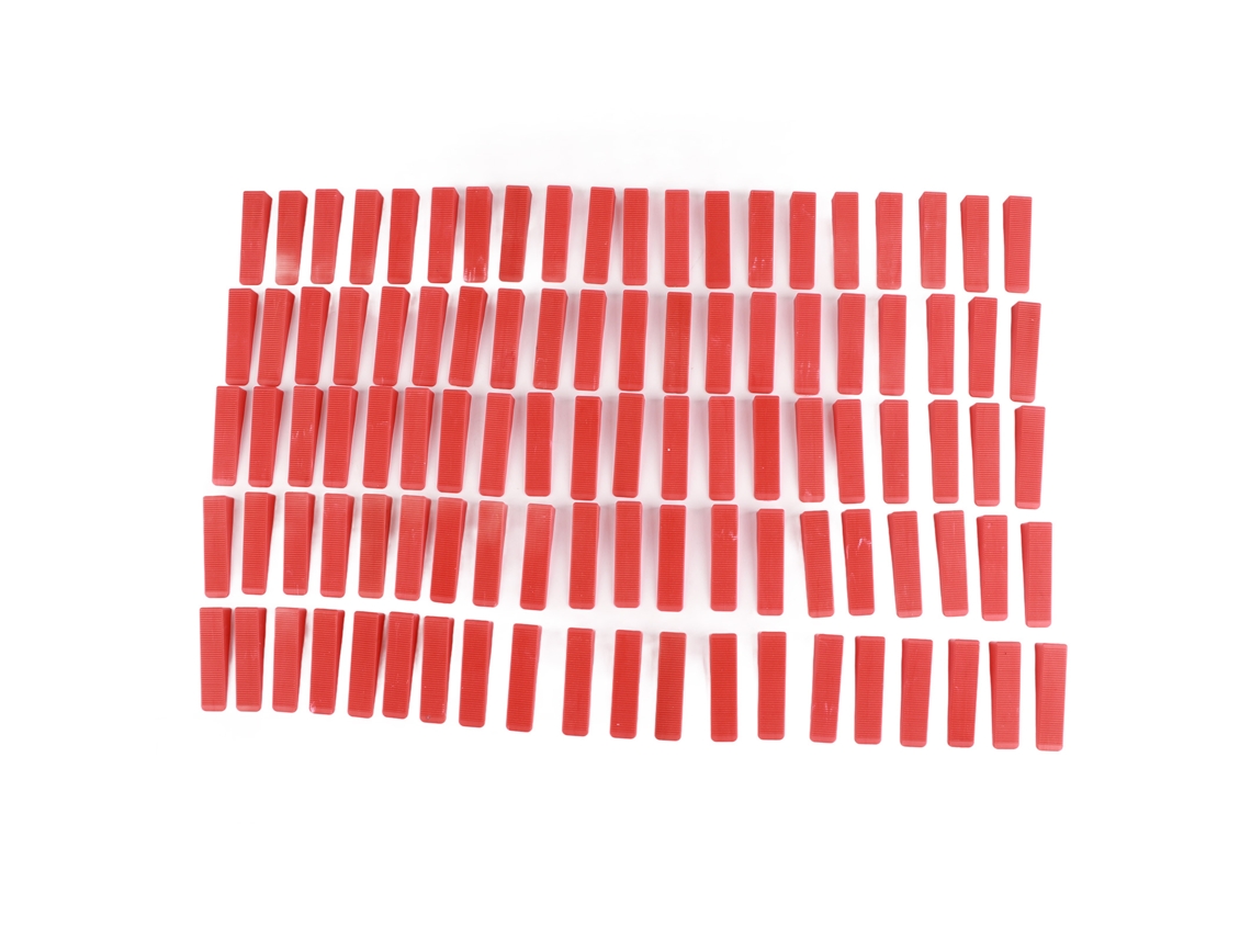 100 Peças Niveladores De Ladrilhos Espaçadores Plásticos Reutilizáveis Resistentes Ao Desgaste Para Decoração Vermelho