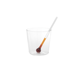 Copo Medidor Spritzometer Tumbler - Conjunto De 2 Copos + Dispensador Spritz, Vidro Decorado, Fabricado Na Itália - Zafferano Italia