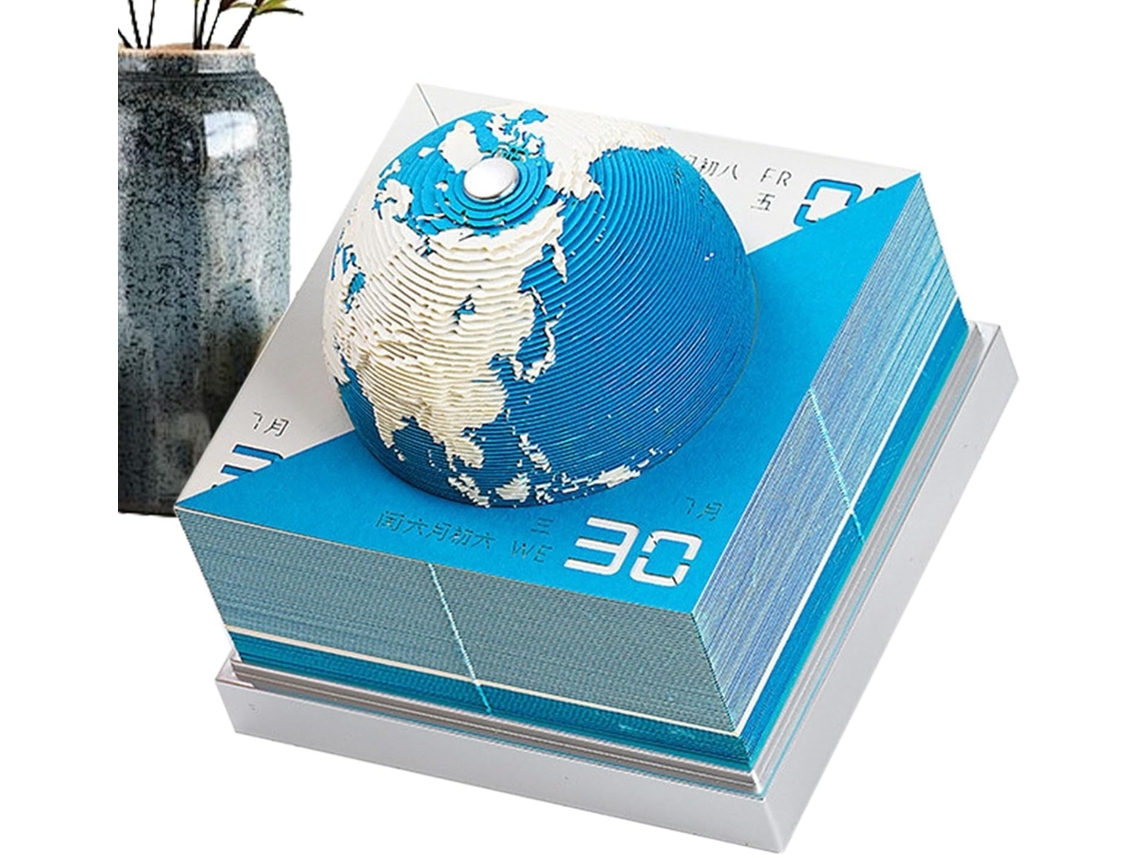 Calendário 3d 2026 Decoração de Mesa com Tema da em Papel para e CHABERLU