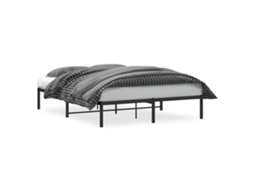 Bed Frame, Bed Frames Vidaxl Preto Aço (160 X 200 Cm)