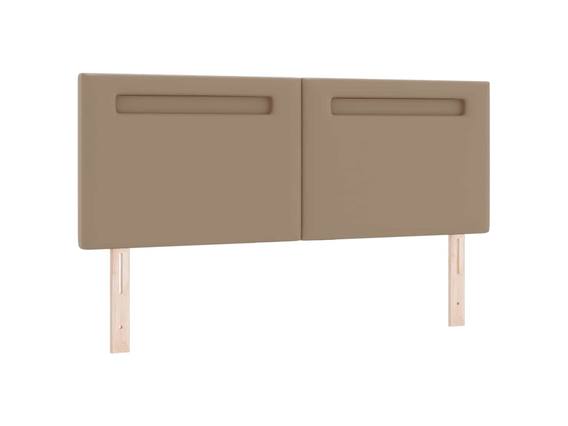 Cabeceira Cappuccino com LED, 144 cm, em couro sintético, EXCLUSIVA DA MAISON