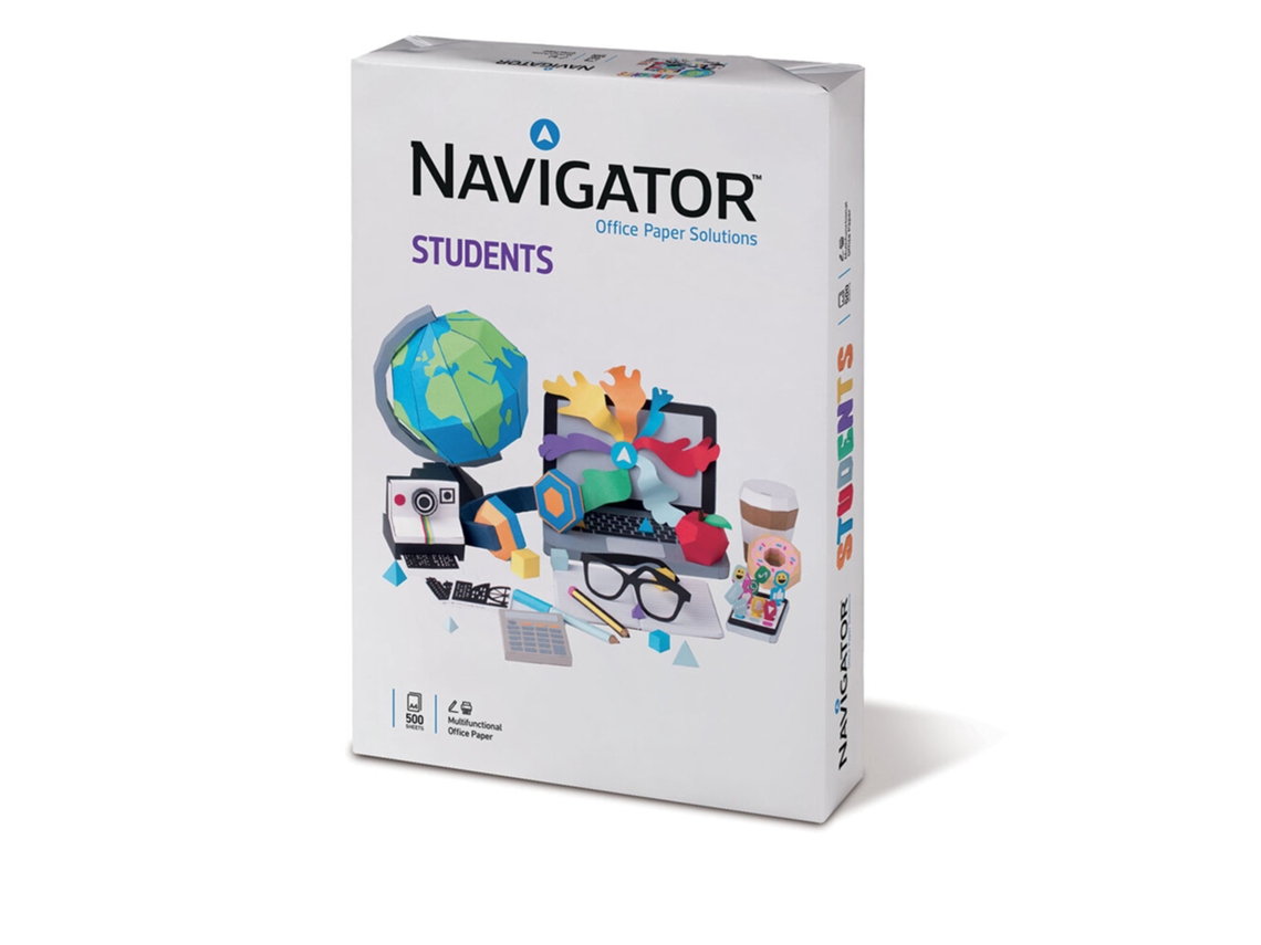 Papel Impressora A4 Students, 75 G/m², Branco, Resma 500 Folhas Navigator