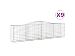 Gabion Basket, Gabion Baskets Vidaxl Prateado Ferro (400 X 50 X 100/120 Cm)