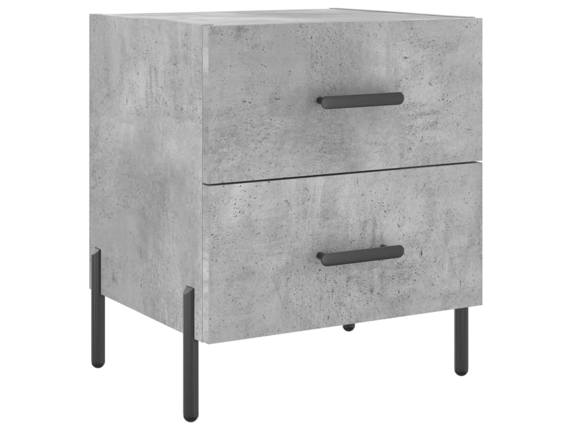 Mesa de Cabeceira Derivados de Madeira Cinza Cimento MAISON EXCLUSIVE
