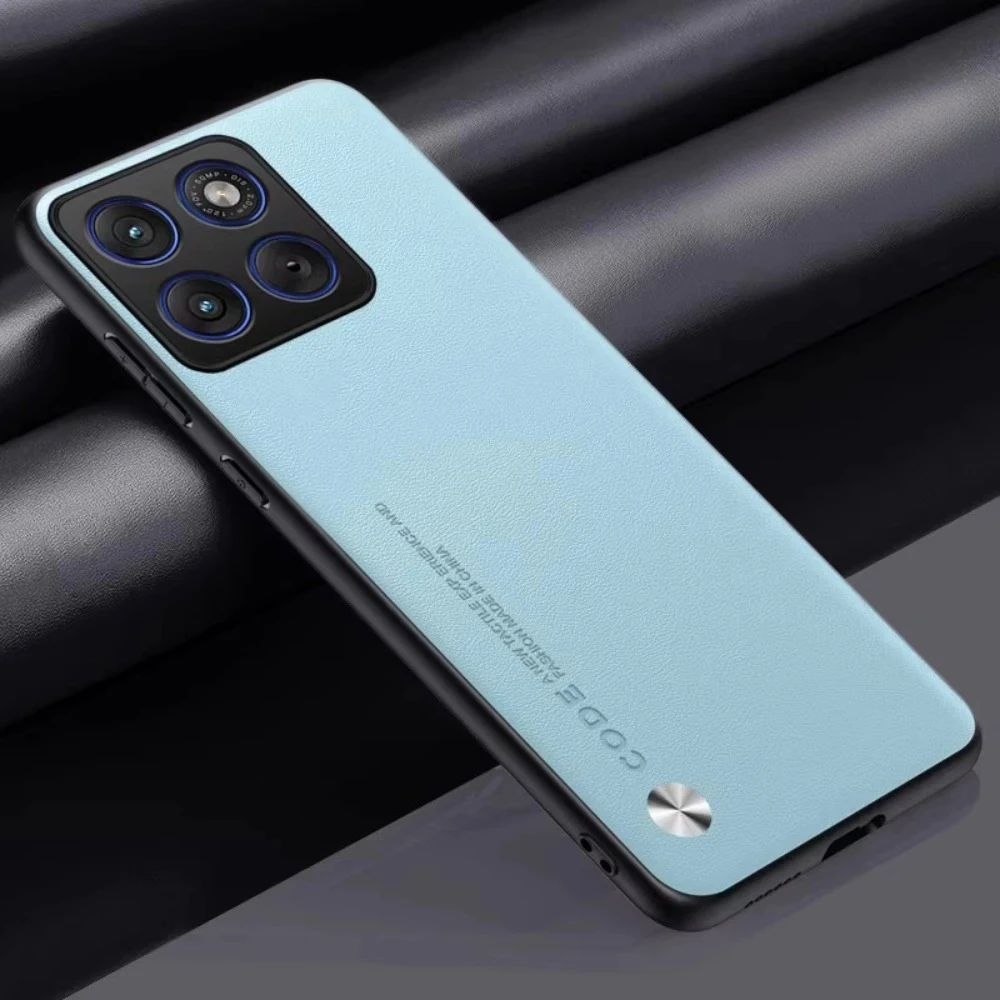 (azul Celeste, Motorola Moto G06) Capa Protetora Luxuosa Em Couro Pu Fosco Para Motorola, Resistente A Choques E Quedas.