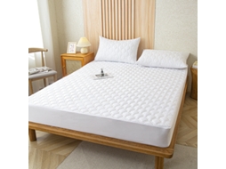 Protetor De Colchão Impermeável Czhhmart( Fitted Sheet) 200cmx200cm (com Par De Fronhas) Branco