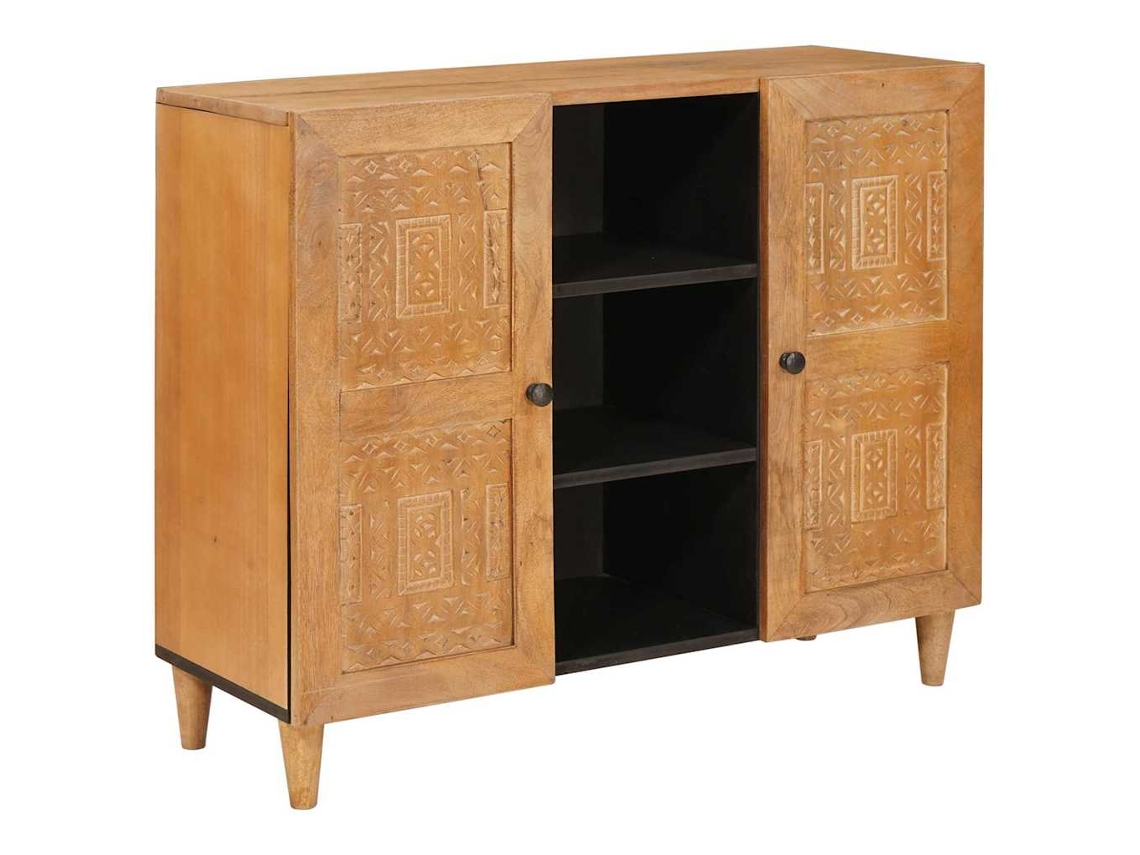 Vidaxl Buffet 90 X 33 X 75 Cm Madeira De Manga Maciça