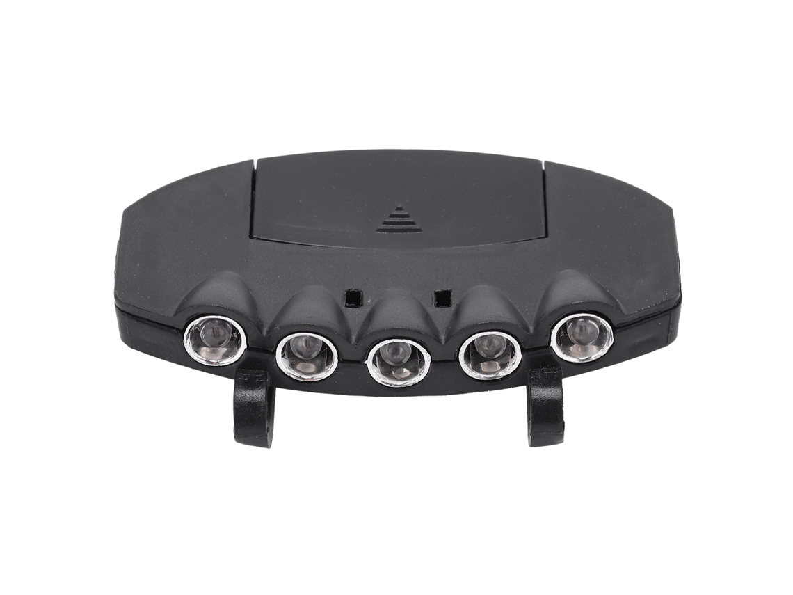 Luz de Chapéu Portátil com Clip 5 Leds para Outdoor
