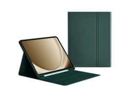 Capa Com Teclado Bluetooth Em Couro Compatível Com Ipad 10/11 10.9/11"/2022, Alça, Cor Verde