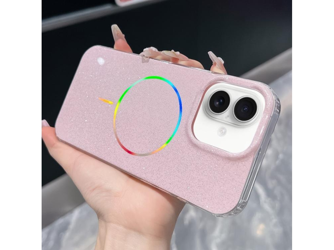 Capa Para Iphone 17 Com Glitter E Magsafe Imd Com Cobertura Total.