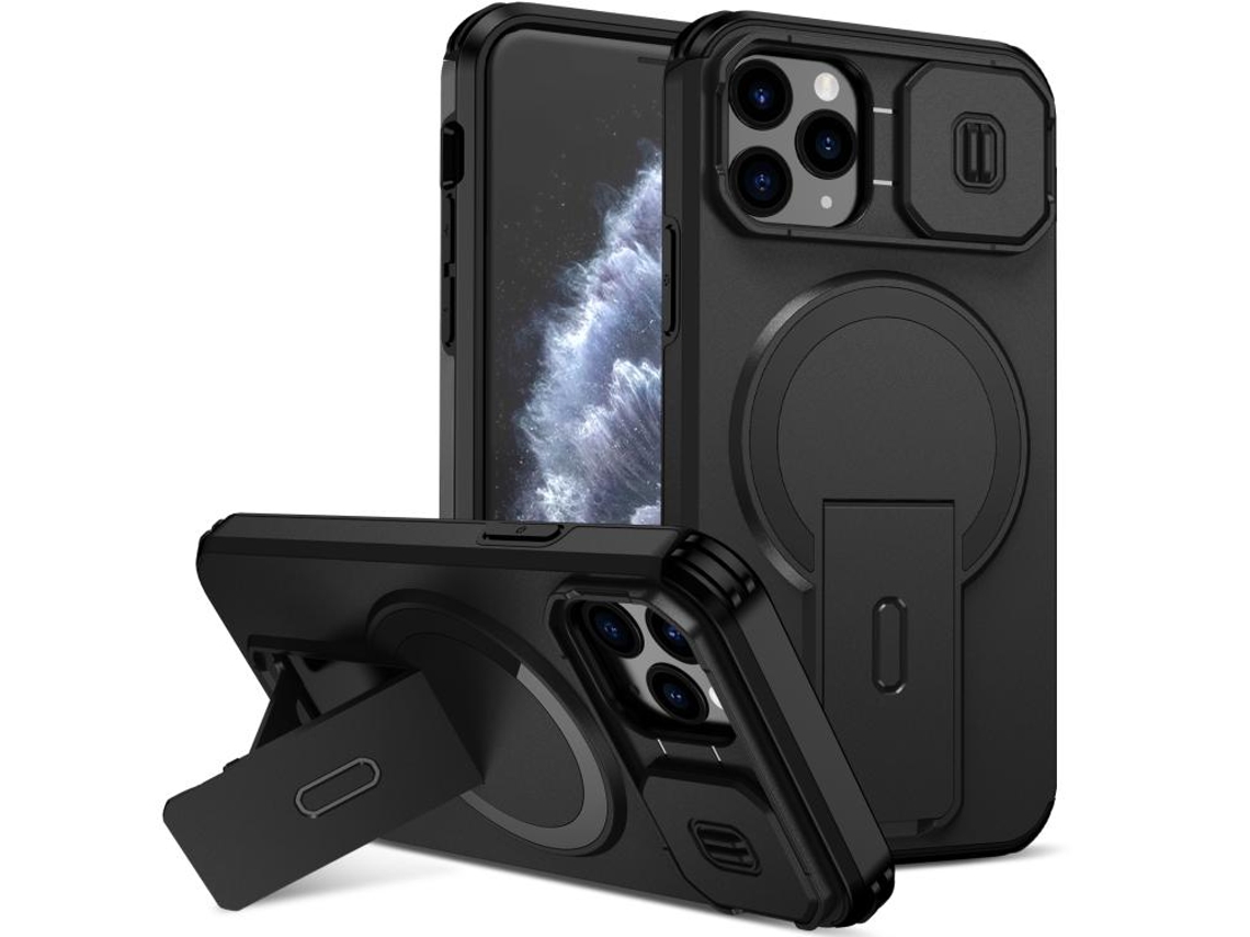 Capa Com Suporte Magsafe Para Iphone 11 Pro - Abertura Deslizante Com Proteção De Câmara