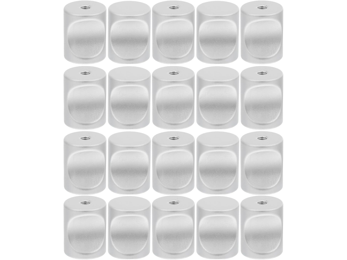 Conjunto De 20 Puxadores Cilíndricos Em Liga Alumínio Para Armários E Gavetas, Design Moderno E Minimalista, Fácil