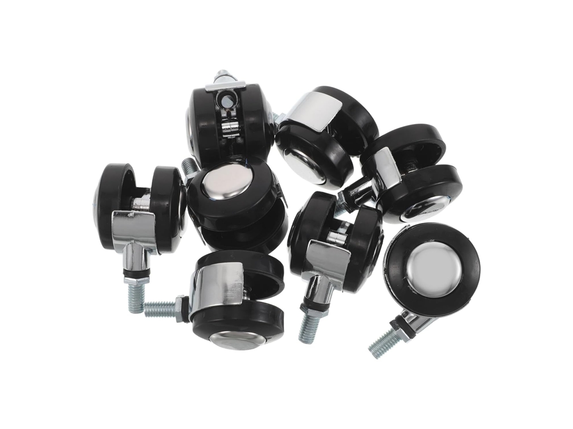 Sherchpry Conjunto De 8 Rodízios Giratórios De Nylon De 3,8 Cm