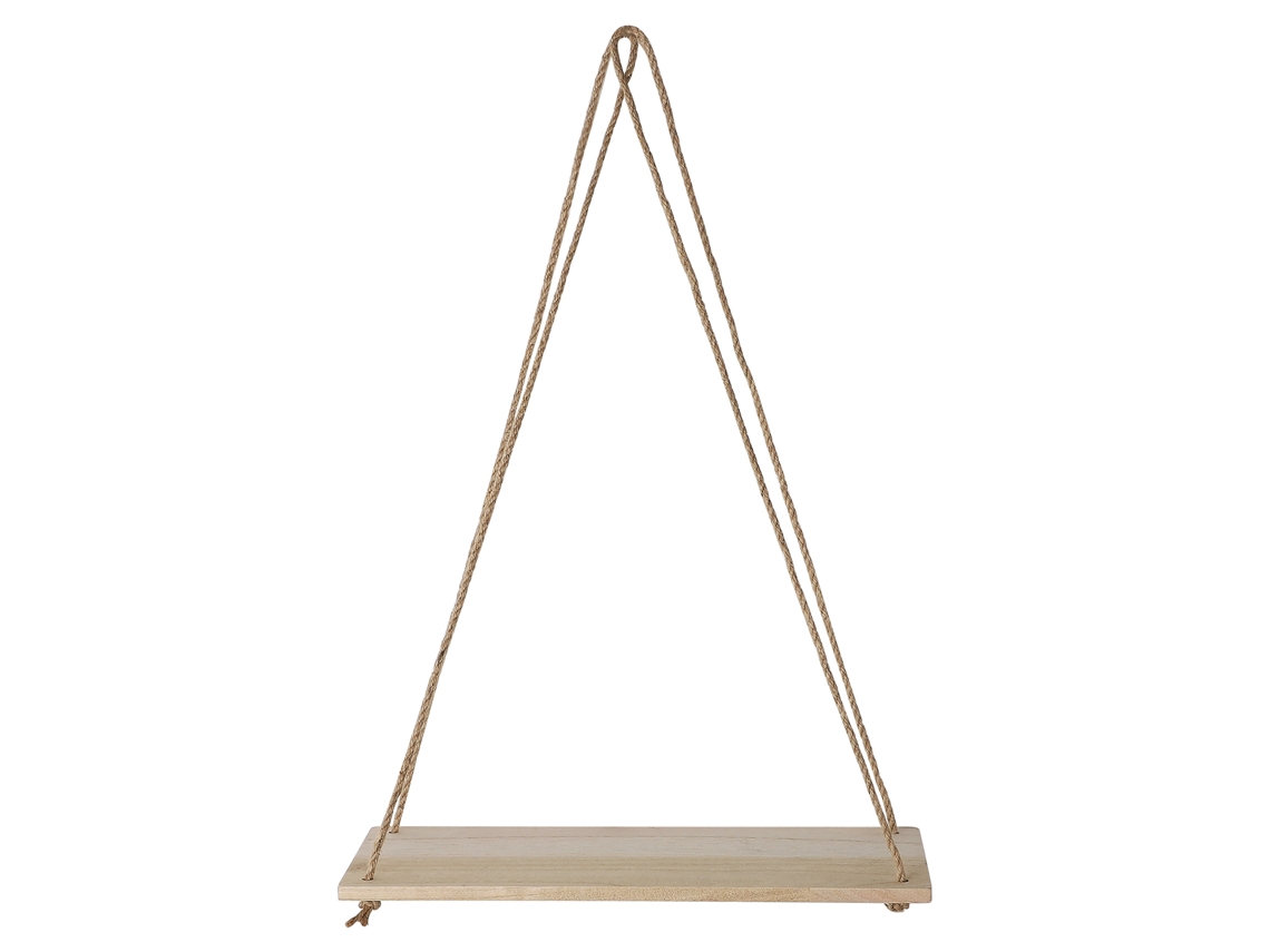 Laxiscreed Prateleira De Parede Em Madeira Natural Com Corda Para Decoração E Armazenamento Fácil