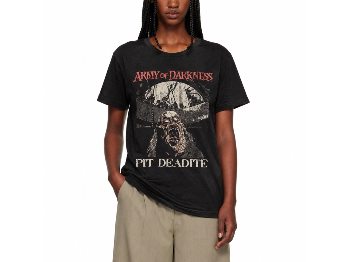 Rockinstone Army Of Darkness Movie Pit Deadite Black Adult T-shirt Size:m