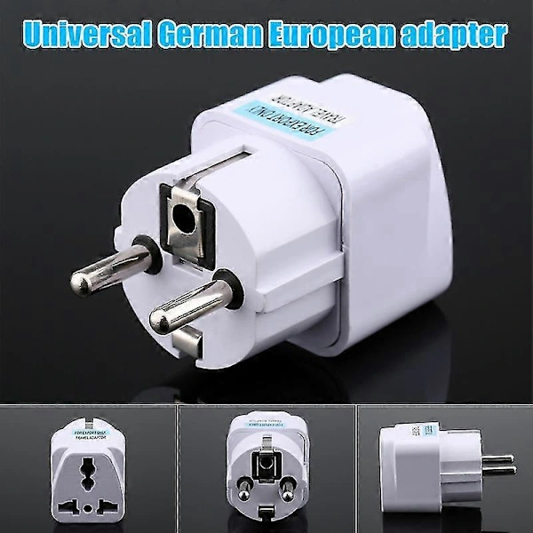 Adaptador de viagem universal EUA/AU para UE, plugue EUA para Europa AQUAFORGE