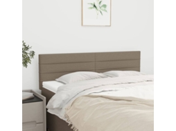 Cabeceira Cama 2 Pcs Tecido 72x5x78/88 Cm Cinzento-acastanhado