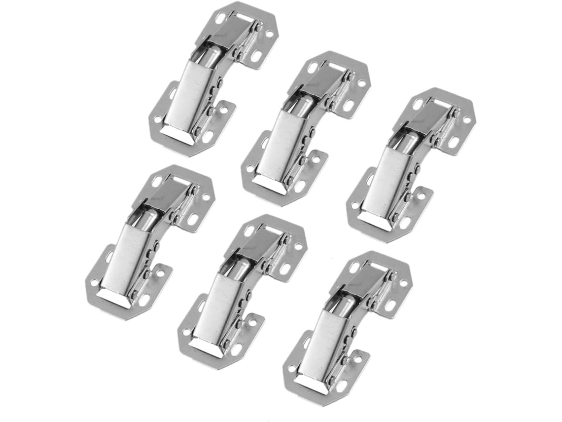 Conjunto De 6 Dobradiças Aço Para Portas Armários E Cozinhas,