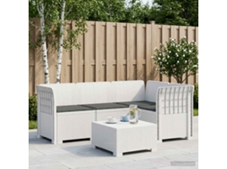 Vidaxl Sofá De Jardim Para 4 Pessoas Com Almofadas Visual Rattan Pp