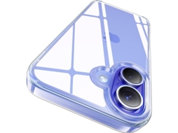 2026 capa para Iphone 16, Transparente, Anti choque, Proteção Fina e Ajuste Perfeito, com Borda Elevada para Tela e Câmera