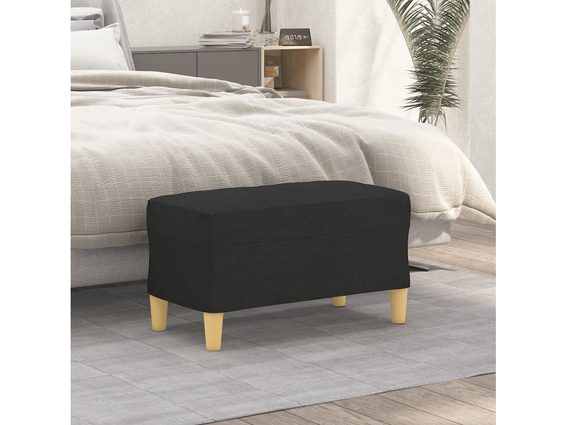 Banco Interior | Banco 70x35x41 Cm Tecido Preto
