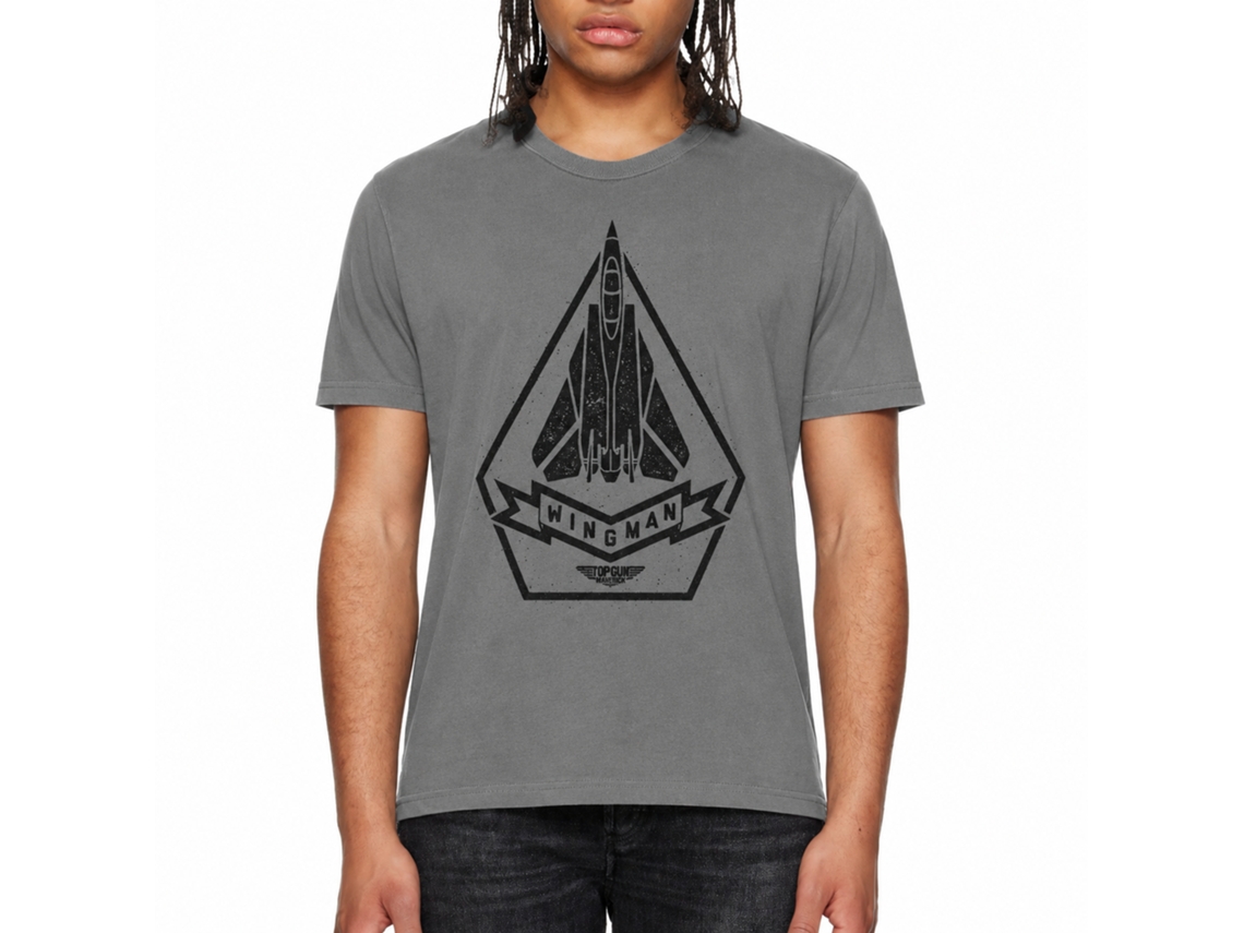 Rockinstone Top Gun Wingman Charcoal T-shirt Size:l