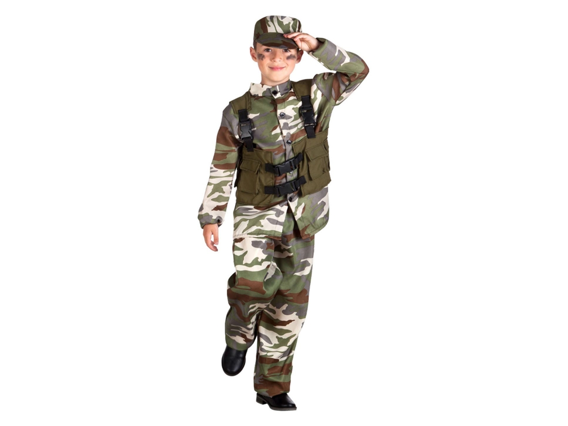 Fantasia De Soldado Boland Traje Militar Para Crianças De 7 A 9 Anos.