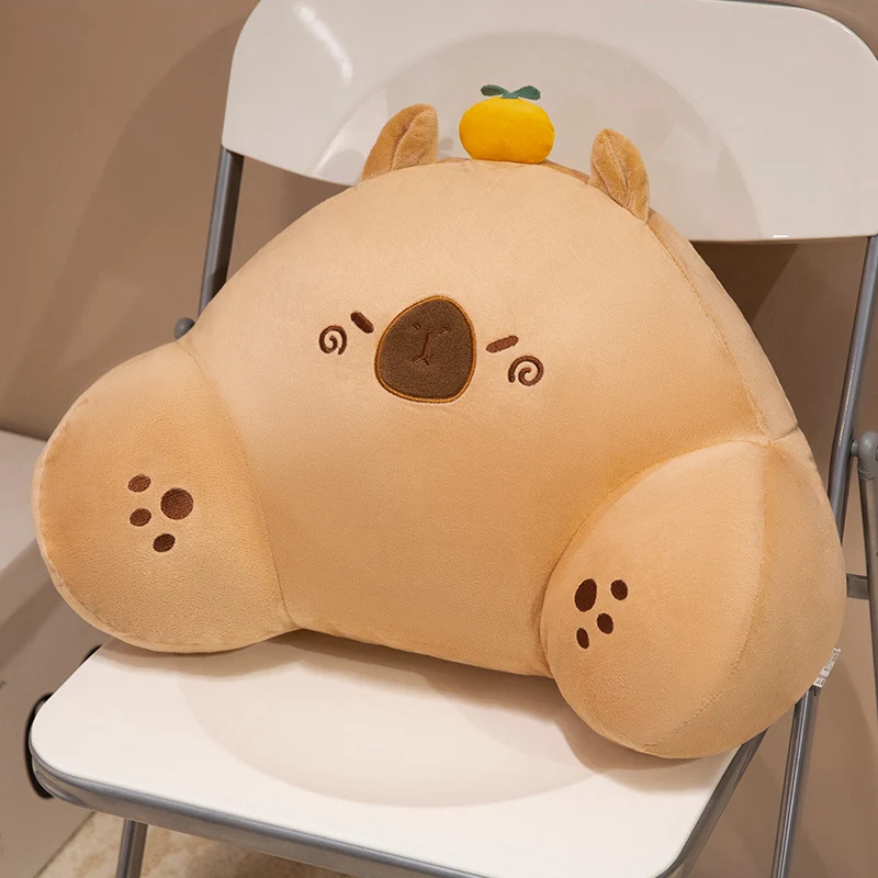 Almofada Capivara para Adultos, Macia e Confortável MDUG (laranja, 45cm)