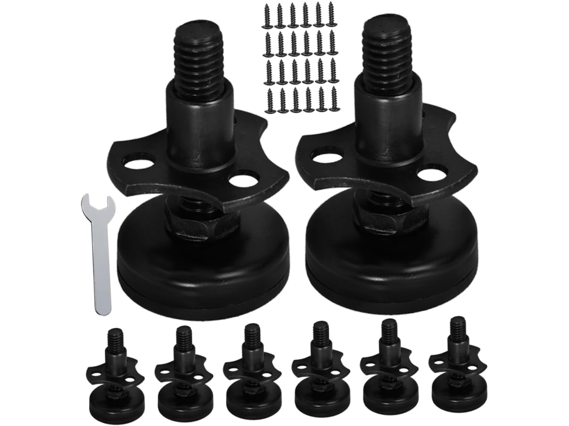 Conjunto De 8 Pés Niveladores Ajustáveis Para Móveis Com Parafusos E Chave, Extensores De Pernas Mesa E Cadeiras
