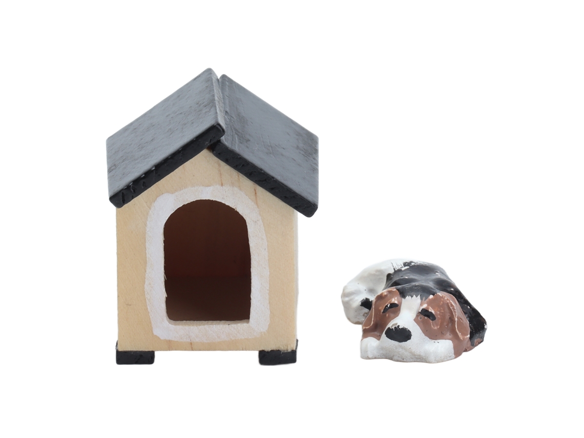 Canil De Cachorro Para Casinha De Bonecas 1:12 Acessórios Miniatura Decoração Infantil
