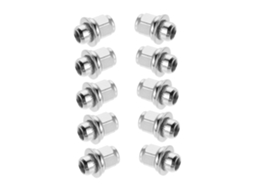 Conjunto De 10 Porcas De Roda Em Aço Maciço, Acessórios Antifurto Compatíveis Com Pneus De Veículos E Caminhões.