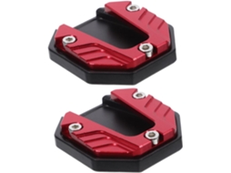 Placas De Extensão Antiderrapantes Para Descanso Lateral De Motocicleta, 2 Peças, Vermelhas