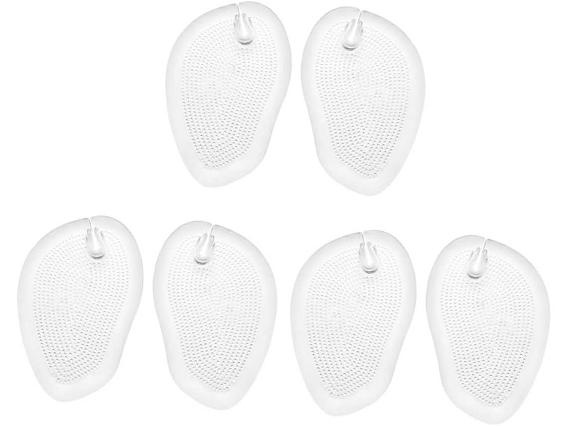 Conjunto De 3 Pares Palmilhas Gel Antiderrapantes Para A Parte Frontal Do Pé, Ideais Para Chinelos De Dedo Oferecem