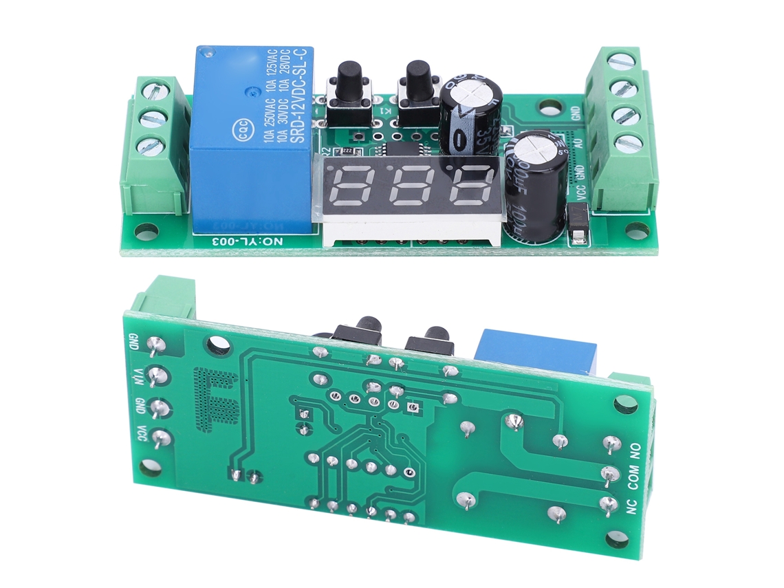 Módulo Detector Tensão Cc Display Digital Relé 12v