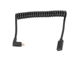 Aetheria cabo Usb C Feminino para Masculino 4k 60hz 3a 10gbps 1.2m Mola Helical Usb 3.1